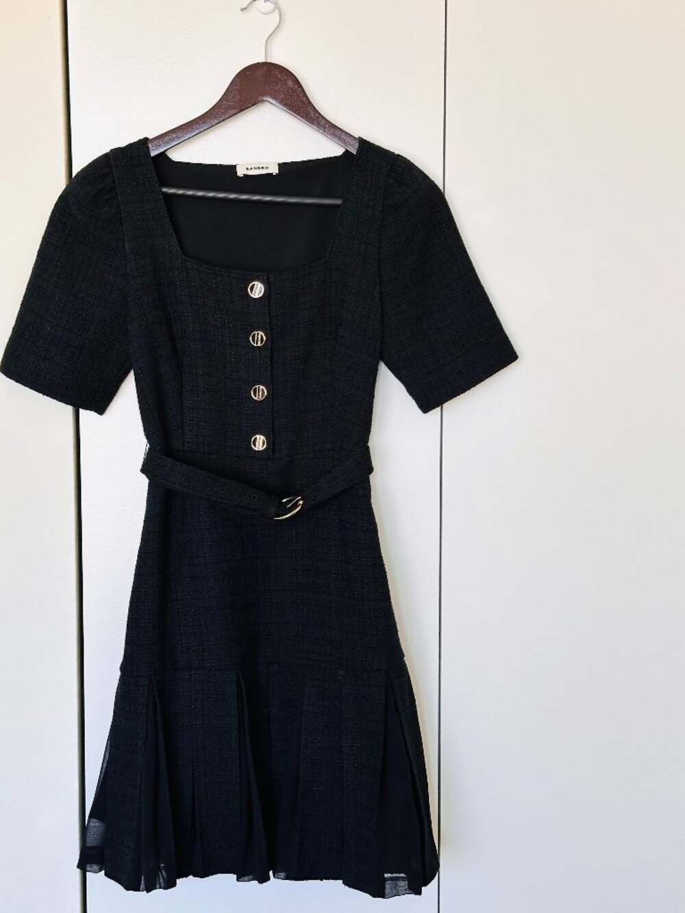 Sandro Plaid Tweed Media Dress - EU 34 (US Size 0)